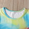 thumbnail image 6 of Fjofpr Girls Clothes under $10 Summer Girls Short-sleeved Color Tie-dye Pattern Round Neck Dress(4-9years）, 6 of 6