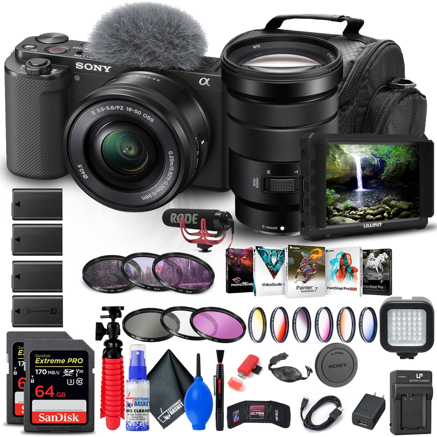 Sony ZV-E10 Mirrorless Camera with 16-50mm Lens + Sony 18-105mm