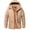 Khaki, variant on Men's Winter Jacket with Hood Fleece Lined Water Repellent Windproof Thicken Parka Winter Coat for Skiing Hiking Work