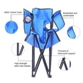 thumbnail image 4 of Asiento de camping Irfora Silla para acampar al aire libre, silla de jardín plegable portátil con reposabrazos, portavasos, bolsa de almacenamiento para acampar, senderismo, pescar en la playa Irfora Asiento de camping, 4 of 5