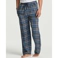 thumbnail image 2 of Real Essentials 3 Pack: Men's Pajama Pants - Knit Cotton Flannel Plaid Lounge Bottoms- Button Fly (Available In Big & Tall), 2 of 7