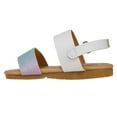 thumbnail image 5 of bebe Leatherette Fashion Glitter Flat Sandals, White Multi (Toddler Girl's), 5 of 7