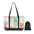 thumbnail image 7 of FORMRS Canvas Laptop Tote Bag for Women with 15.6" Computer Compartments Shoulder Handbag, Abstract Geometric, 7 of 7