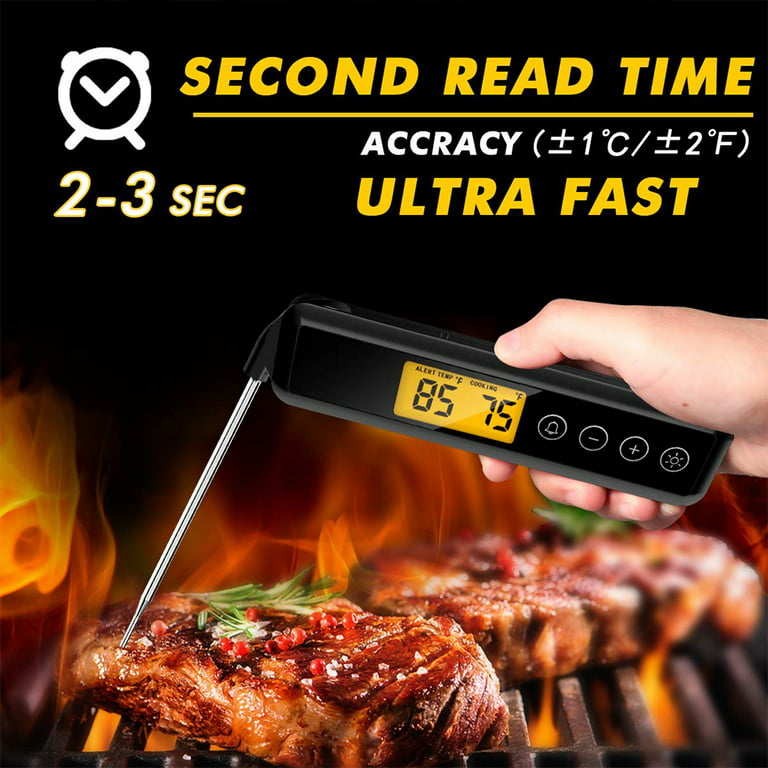 Meat Thermometer for Cooking, Instant Read Food Thermometer with Backlight  Waterproof, Kitchen Digital Candy Thermometer for Grill BBQ Baking Water  Milk Smoker Oil Deep Fry Liquids Turkey - Yahoo Shopping