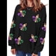 thumbnail image 1 of Sudadera de Extragrande con Cuello Redondo y Larga para Mujer Negro L, 1 of 9