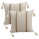 thumbnail image 1 of Funda de almohada decorativa, cojín con borlas, fundas de almohada tribales de estilo rústico para sofá, dormitorio, sala de estar, 18 x 18 pulgadas, 1 of 5