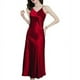 thumbnail image 5 of ALSLIAO - Vestido de mujer de satén sintético de seda, con tirantes, sexy, con escote en V, para fiesta, color rojo, talla M, 5 of 8