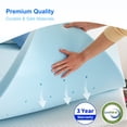 thumbnail image 3 of Arctus 3" Queen Size Memory Foam Mattress Topper with Cooling Gel, Comfort Bed Topper, CertiPUR-US Certified, 3 of 9