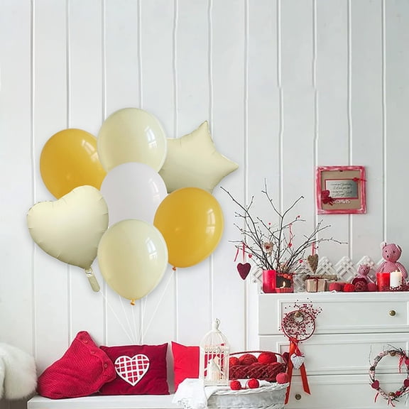 NWOKYZGH 7Pcs Pastel Balloons, Colorful Balloons for Girls Sweet Birthday Party Rainbow Baby Shower Valentine's Day Decorations