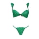 thumbnail image 1 of Gibobby Lencería sexy de encaje para dormir Lencería Bralette Conjunto de ropa interior Mujer Ropa de dormir Sujetador de encaje con tanga Sexy Breve ropa interior(Verde, L), 1 of 5