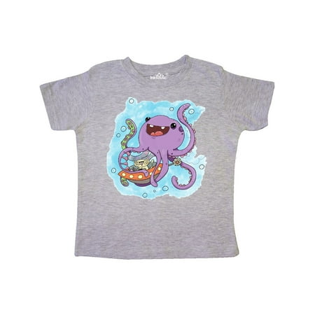 

Inktastic Octopus Attacks Kitty Sub Gift Toddler Boy or Toddler Girl T-Shirt