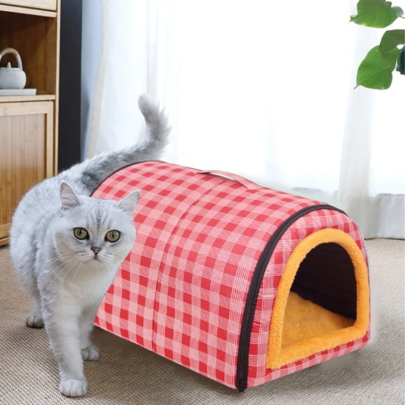 Xihbxyly Colchoneta Extraíble para Mascotas, Diseño de Doble Cara para Mayor Comodidad y Durabilidad, Cama Lavable con Cremallera, Modos de Casa Completa y Media, Apta para Gatos y Perros, Tamaño 35