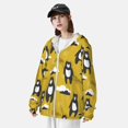 thumbnail image 4 of Picia Cartoon Bear Yellow Women's Men's UPF 50+ Sun Protection Hoodie Shirt Long Sleeve SPF Fishing Outdoor UV Hiking Lightweight Shirts-Medium, 4 of 9
