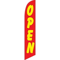 12ft x 2.5ft Open red/yellow Replacement Feather Swooper Banner Flag - FLAG ONLY -