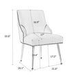 thumbnail image 7 of Velvet Upholstered Dining Chair Leisure Chairs Upholstered Side Chairs with Metal Legs for Living Room, Contemporary Style Blue, 7 of 7
