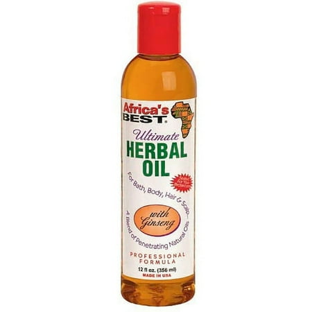 Africa's Best Ultimate Herbal Oil with Ginseng 12 oz (Pack of 2)