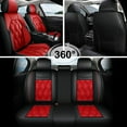 thumbnail image 7 of DIKSOAKR Seat Covers Fit for Mitsubishi Outlander Sport 2011-2025 Car Seat Covers Full Set 5 Seats Waterproof Leather Automotive Seat Cushion Protector Black&Red, 7 of 7