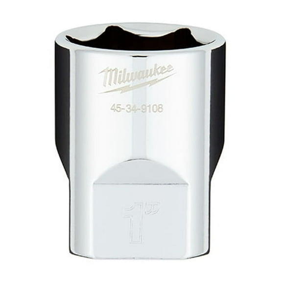 Milwaukee 45-34-9108 1/2 in. Drive 1 in. SAE 6-Point Socket with FOUR FLAT Sides