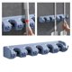thumbnail image 5 of Soporte de escoba para , herramientas de jardín, organizador montado en la pared, estante de almacenamiento de ahorro de espacio para cocina, Azul 6 ganchos Sunnimix sostenedor de la escoba, 5 of 8