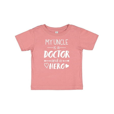 

Inktastic My Uncle is a Doctor and a Hero Gift Baby Boy or Baby Girl T-Shirt