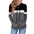 thumbnail image 2 of Sudadera con capucha para mujer, Top informal, sudadera con cordón de 3 colores, fibra de poliéster para otoño, 2 of 5