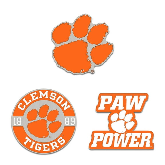 NCAA Clemson Tigers Team 3 Pin Set