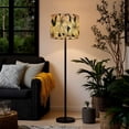 thumbnail image 5 of 2pcs Set Drum Lampshades (13"x 13"x 10"), Magnolia trendy minimalistic Floral Fabric Lamp Shades, Large Replacement Shades for Table, Floor, and Pendant Lamps, Simple Assembly Needed., 5 of 8