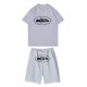 thumbnail image 4 of Conjunto de jogging informal para niños combinado con pantalones cortos de manga corta Conjunto de dos piezas, 4 of 4