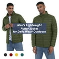 thumbnail image 7 of TACVASEN Men's Lightweight Puffer Jackets Warm Winter Coats Water Repellent Windproof Jacket Army Green S, 7 of 7