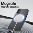 thumbnail image 4 of Feishell Fit for iPhone 16 Plus Magnetic Case Compatible with Magsafe,Shockproof Slim Invisible Ring Holder Kickstand Support Car Mount Camera Lens Film Protection Phone Case,Black, 4 of 7