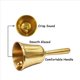 thumbnail image 3 of 3X Campana para Ladrar una Mano Muy Fuerte, Campana de Latón Macizo para Cena, Campana de Servicio, Campana de Entrenamiento para Mascotas, Cascabel, Dorado, 3 of 5