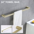 thumbnail image 3 of Topcraft 4 PCS 2 Colors Bathroom Hardware Set Wall Hanging Towel Strip Set Brushed Gold, 3 of 5
