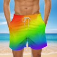 thumbnail image 4 of Aayomet Men Swim Trunks Beach Shorts Breathable Tether Print Board Shorts (Orange, L), 4 of 5