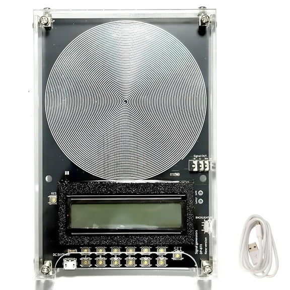 GJX Custom Frequency Generator V2, Schumann Resonance Generator, Adjustable 0.1HZ-100000Hz Sine Signals Generator, 7.83Hz Pulse Generator, for Stress Relief, Relaxation, USB Powered (Black)