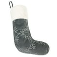 thumbnail image 2 of Homey Cozy  Floral Velvet Embroidered Christmas Stocking Red, 2 of 5