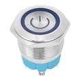 thumbnail image 2 of Interruptor de botón pulsador de metal Nikou 22 mm 2 piezas, 2 of 9