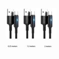 thumbnail image 4 of Cable De Datos Tejido 5A Tipo C, Línea De Carga Universal De 40W, Cable De Cargador Portátil Con Luz Indicadora Led Para Teléfono Móvil, Hogar Y Oficina Inevent EL013987-02, 4 of 5