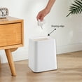 thumbnail image 7 of Kitchen Trash Can, Step-On Garbage Can with Lid, Tall Kitchen & Bathroom Trash Can, Small Office Waste Bin, White - Xuniizn, 7 of 7
