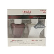 essie gel couture nail polish + top coat kit, rock the runway + top coat, 2 count