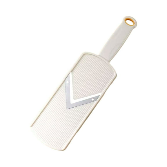 Multi Handheld Mandoline Slicer - 420 Stainless Steel V Blade, with Cleaning Brush, Comfort Grip, Easy to Clean, for Kitchen, Vegetable Chopper, Fruit, Cheese Grater, Potato Chips Slicer (White)