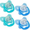 Dr. Brown's PreVent Orthodontic Pacifier - Blue Glow-in-the-Dark - 4-Pack - 0-6m