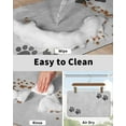 thumbnail image 4 of Cat & Dog Feeding Mat for Food and Water Bowl, Absorbent-No Stains Quick Dry Dog Water Bowl Dispenser Mat, with Waterproof-Anti-Slip Rubber Backing Pet Placemat for Messy Drinkers, Light Grey-12"x20", 4 of 6