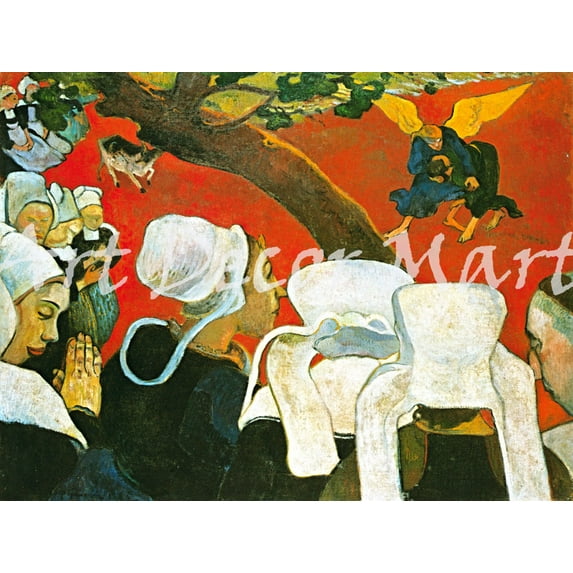 Jacob Wrestling With The Angel - - CANVAS OR PRINT WALL ART