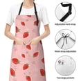 thumbnail image 6 of Lsque Cute Strawberry C Waterproof Apron Chef Aprons for Men Heavy Duty Chemical Work Apron Extra Long Grilling Aprons with Adjustable Bib Apron, 6 of 9