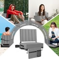thumbnail image 2 of Stadium Seat for Bleachers with Back Support and Cushion, Bleacher Seats with Shoulder Strap and Cup Holder, Padded Portable Folding Comfort Stadium Chair, for Sports Events, Grey (2pcs), 2 of 7