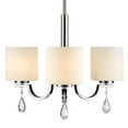 thumbnail image 1 of Golden Lighting 8037-M3 CH-OP Evette Mini Lustre&44; Argent - Verre Opale, 1 of 1