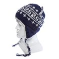 thumbnail image 2 of Gorro KOSHI tejido a mano en lana sherpa para invierno, azul marino, 2 of 3