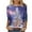 Purple, variant on Christmas Costumes for Women Glitter Christmas Tree Shirt Womens 3/4 Sleeve Tops Crewneck Casual T Shirt Vacation Shirts