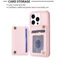 thumbnail image 3 of SaniMore for iPhone 13 Pro (6.1" 2021) Case, Flip PU Leather Diamond-Shaped with Built-in Card Slots, Kickstand and Shockproof Anti-drop Phone Case for iPhone 13 Pro Wallet Shell, Pink, 3 of 7