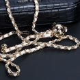 thumbnail image 5 of Gustave DIY Alloy Leather Flat Chain Strap Handbag Chains Purse Chain Straps Shoulder Cross Body Replacement Straps with Metal Buckles (White), 5 of 8